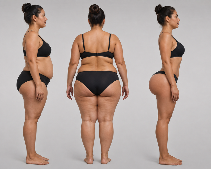 Surgeon consulting a patient about Lipo360 + BBL + Tummy Tuck